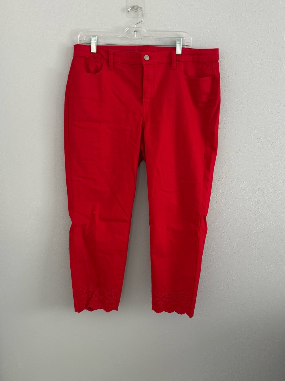 NWOT Talbots Red Slim Ankle Stretch Jeans Pants